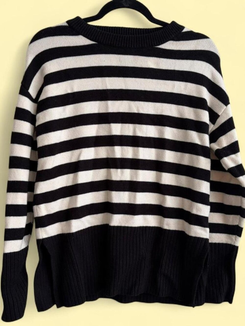 Industry Black & White Striped Sweater — Size S/P